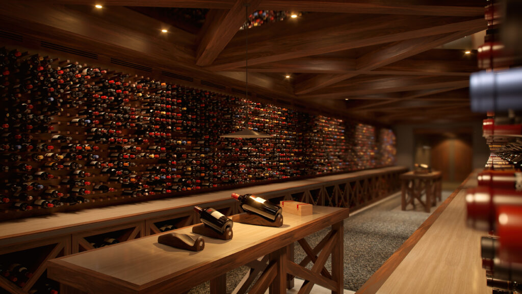 This is a wine cellar